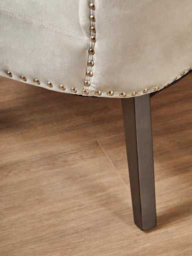Kensington Townhouse Grey Velvet Wing Back Dining Chair