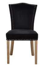 Kensington Townhouse Dining Chair | Black Velvet Curved Back Dining Chair
