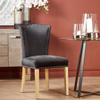 Kensington Townhouse Dining Chair | Black Velvet Curved Back Dining Chair