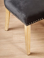 Kensington Townhouse Dining Chair | Black Velvet Curved Back Dining Chair