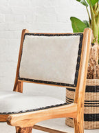 Kendari Dining Chair | Natural Leather and Teak Wood Dining Chair