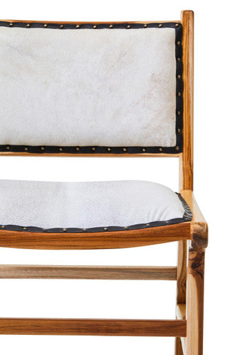 Kendari Dining Chair | Natural Leather and Teak Wood Dining Chair
