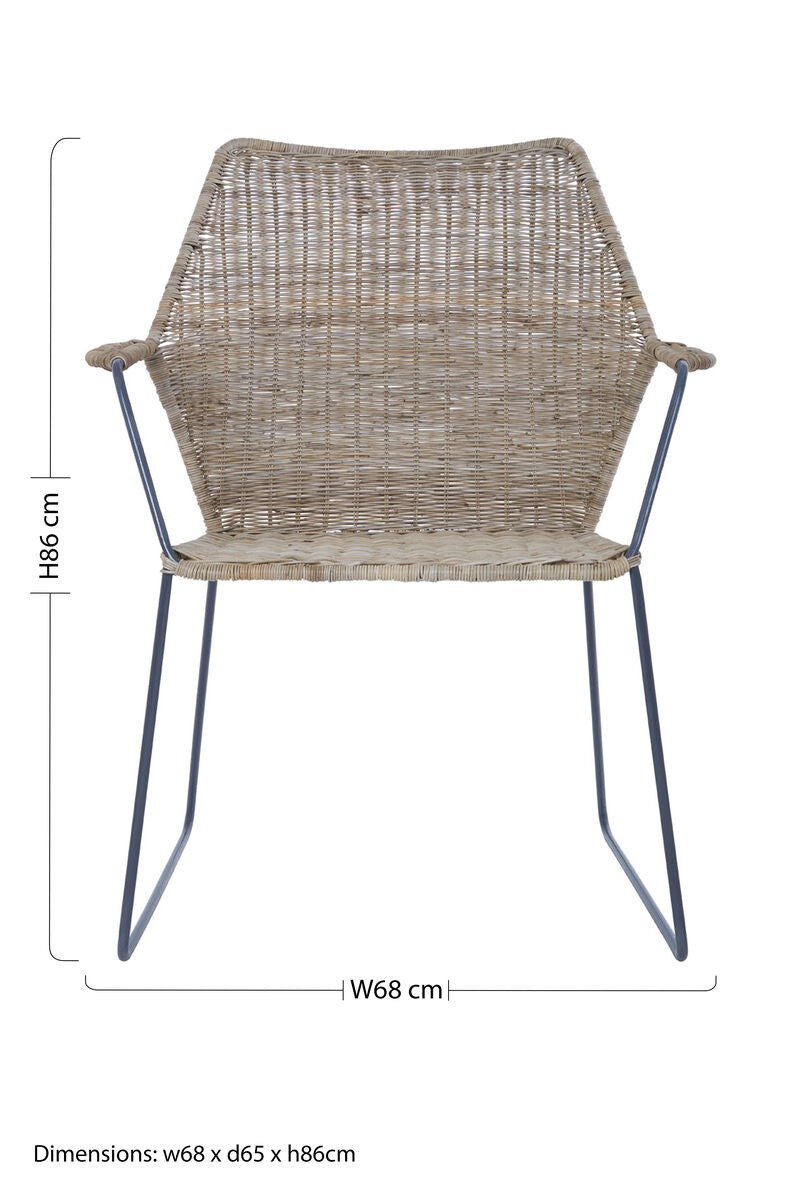 Manado Accent Chair | Natural Washed Rattan Chair