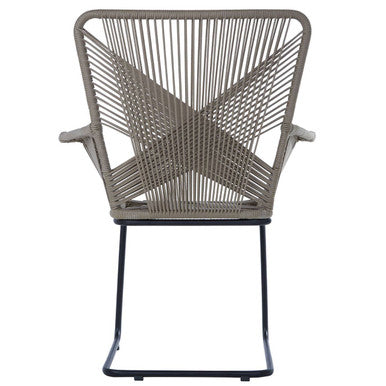 Manado Accent Chair | Grey Rattan Effect Woven Chair