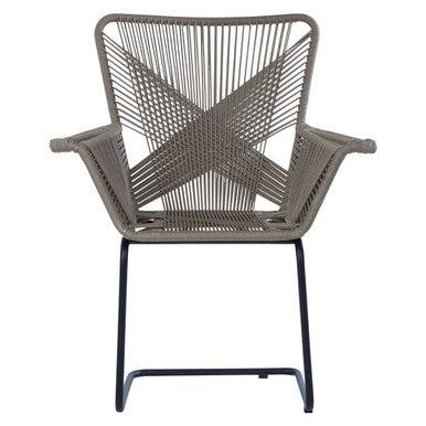 Manado Accent Chair | Grey Rattan Effect Woven Chair
