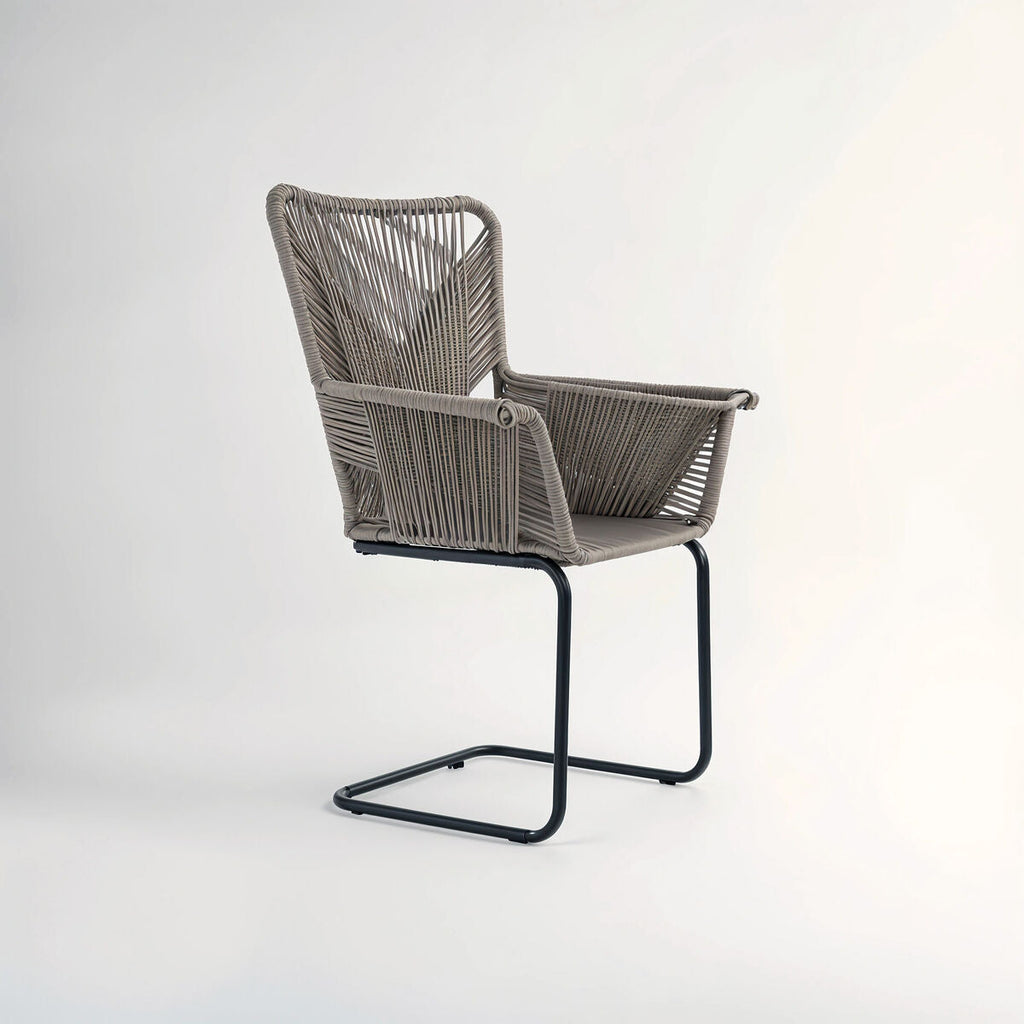 Manado Accent Chair | Grey Rattan Effect Woven Chair