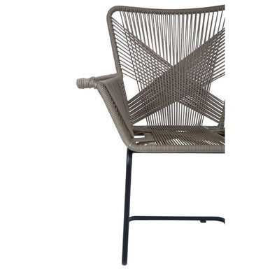 Manado Accent Chair | Grey Rattan Effect Woven Chair