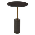 Rany Side Table | Black Marble and Antique Brass Finish Side Table