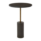 Rany Side Table | Black Marble and Antique Brass Finish Side Table