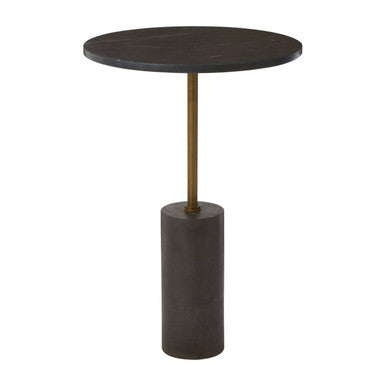 Rany Side Table | Black Marble and Antique Brass Finish Side Table
