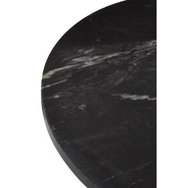Rany Side Table | Black Marble and Antique Brass Finish Side Table