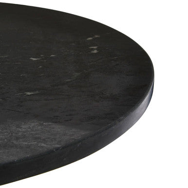 Rany Side Table | Black Marble and Antique Brass Finish Side Table