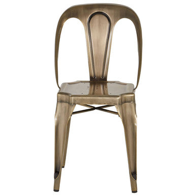 Grange Dining Chair | Brass Finish Metal Chair