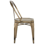 Grange Dining Chair | Brass Finish Metal Chair