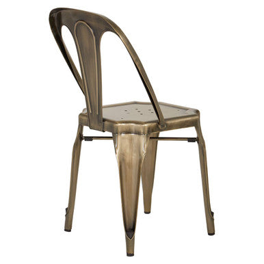 Grange Dining Chair | Brass Finish Metal Chair