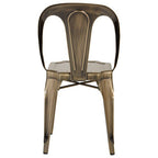 Grange Dining Chair | Brass Finish Metal Chair
