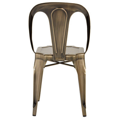 Grange Dining Chair | Brass Finish Metal Chair