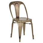 Grange Dining Chair | Brass Finish Metal Chair