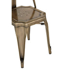 Grange Dining Chair | Brass Finish Metal Chair