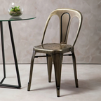 Grange Dining Chair | Brass Finish Metal Chair