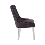 Richmond Dining Chair | Black Velvet Button Tufted Dining Chair