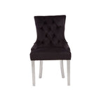 Richmond Dining Chair | Black Velvet Button Tufted Dining Chair
