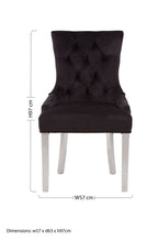 Richmond Dining Chair | Black Velvet Button Tufted Dining Chair