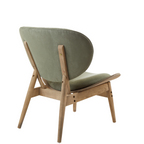 Vinsi Armchair | Green Velvet Chair with Grey Elm Wood Frame