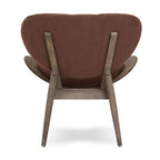 Vinsi Armchair | Brown Velvet Chair with Dark Elm Wood Frame