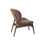 Vinsi Armchair | Brown Velvet Chair with Dark Elm Wood Frame