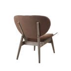 Vinsi Armchair | Brown Velvet Chair with Dark Elm Wood Frame