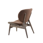 Vinsi Armchair | Brown Velvet Chair with Dark Elm Wood Frame