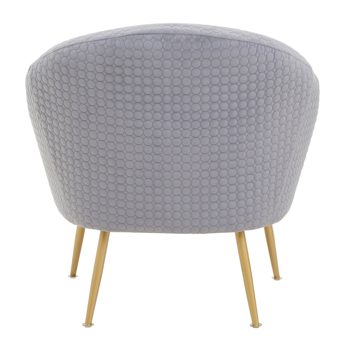 Tania Accent Chair | Grey Velvet Statement Chair with Gold Finish Legs