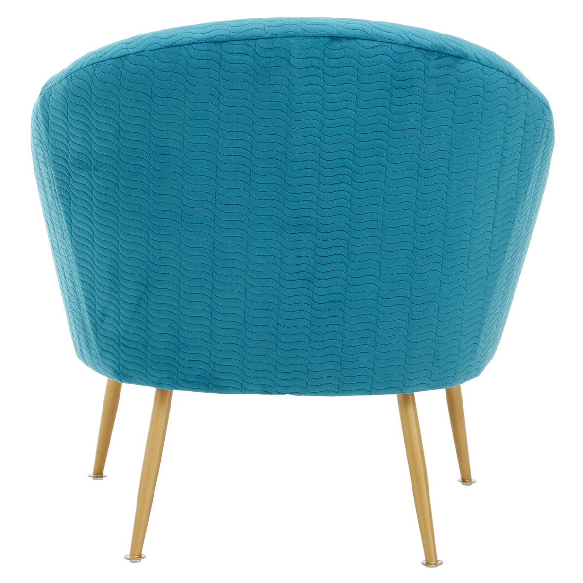 Tania Accent Chair | Blue Velvet Statement Chair with Gold Finish Legs