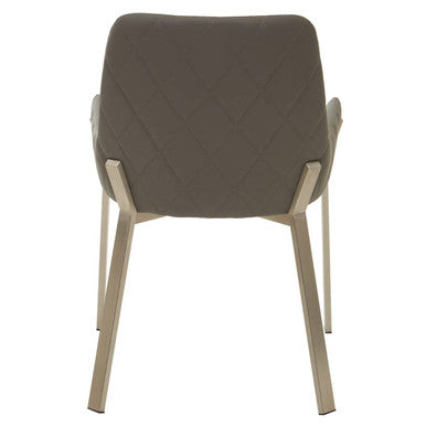Gilden Dining Chair | Grey Leather Effect Dining Chair