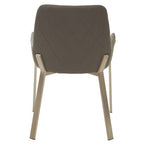 Gilden Dining Chair | Grey Leather Effect Dining Chair