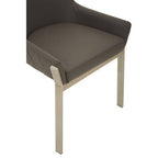 Gilden Dining Chair | Grey Leather Effect Dining Chair