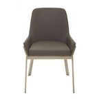 Gilden Dining Chair | Grey Leather Effect Dining Chair