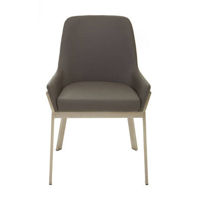 Gilden Dining Chair | Grey Leather Effect Dining Chair