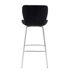 Warton Bar Chair | Black Velvet Quilted Bar Chair