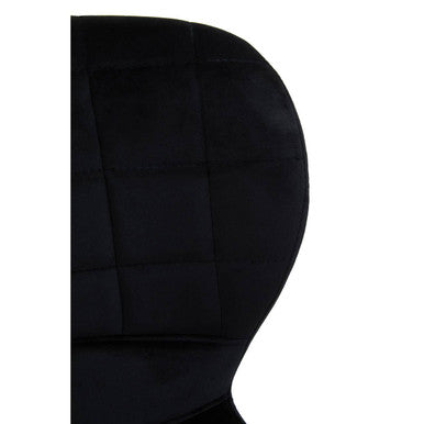 Warton Bar Chair | Black Velvet Quilted Bar Chair