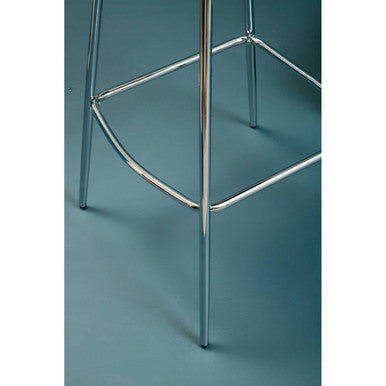 Warton Bar Chair | Grey Velvet Quilted Bar Chair