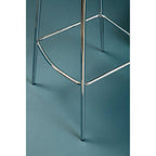 Warton Bar Chair | Grey Velvet Quilted Bar Chair