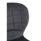 Warton Bar Chair | Grey Velvet Quilted Bar Chair