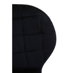 Warton Dining Chair | Black Velvet Quilted Dining Chair
