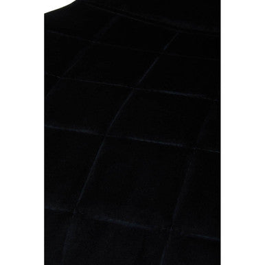 Warton Dining Chair | Black Velvet Quilted Dining Chair