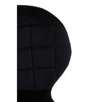 Warton Dining Chair | Black Velvet Quilted Dining Chair