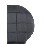 Warton Dining Chair | Grey Velvet Quilted Dining Chair