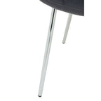 Warton Dining Chair | Grey Velvet Quilted Dining Chair