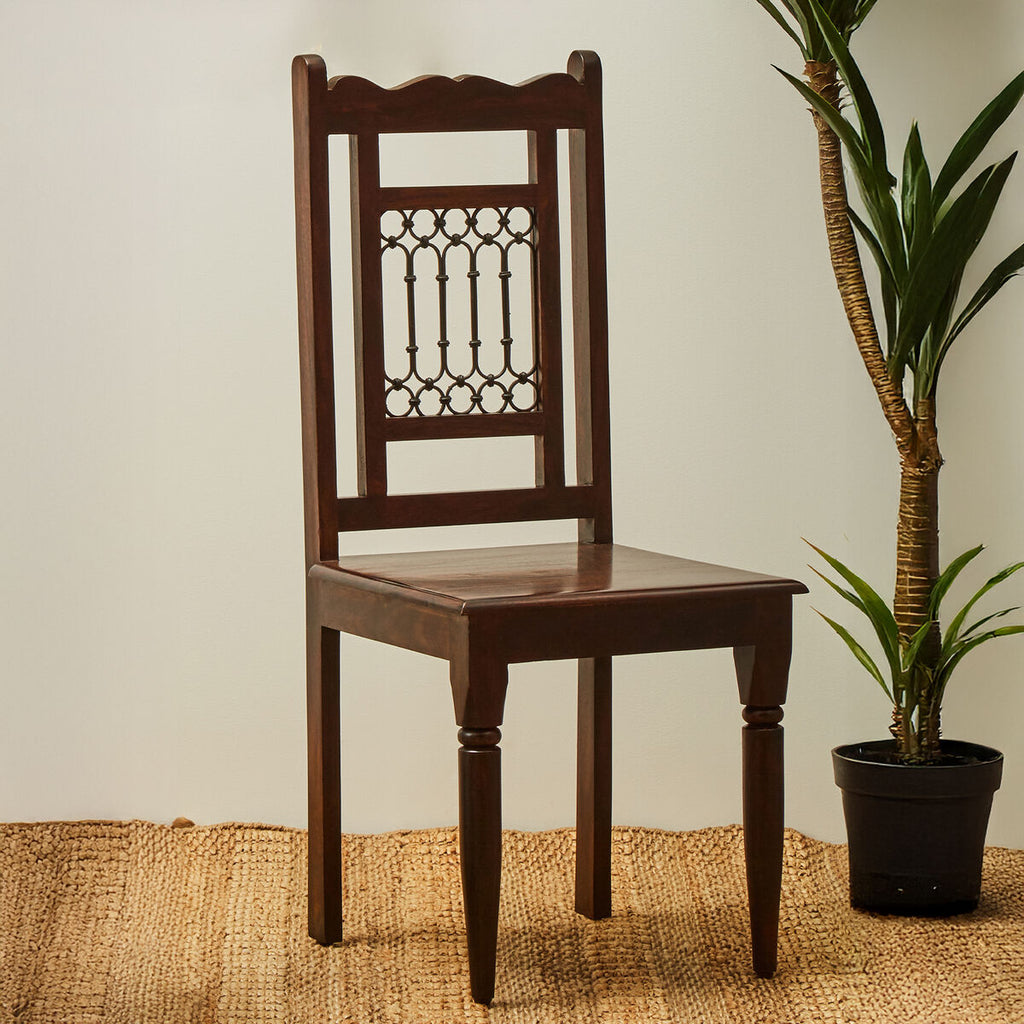 Srina Dining Chair | Dark Sheesham Wood Dining Chair